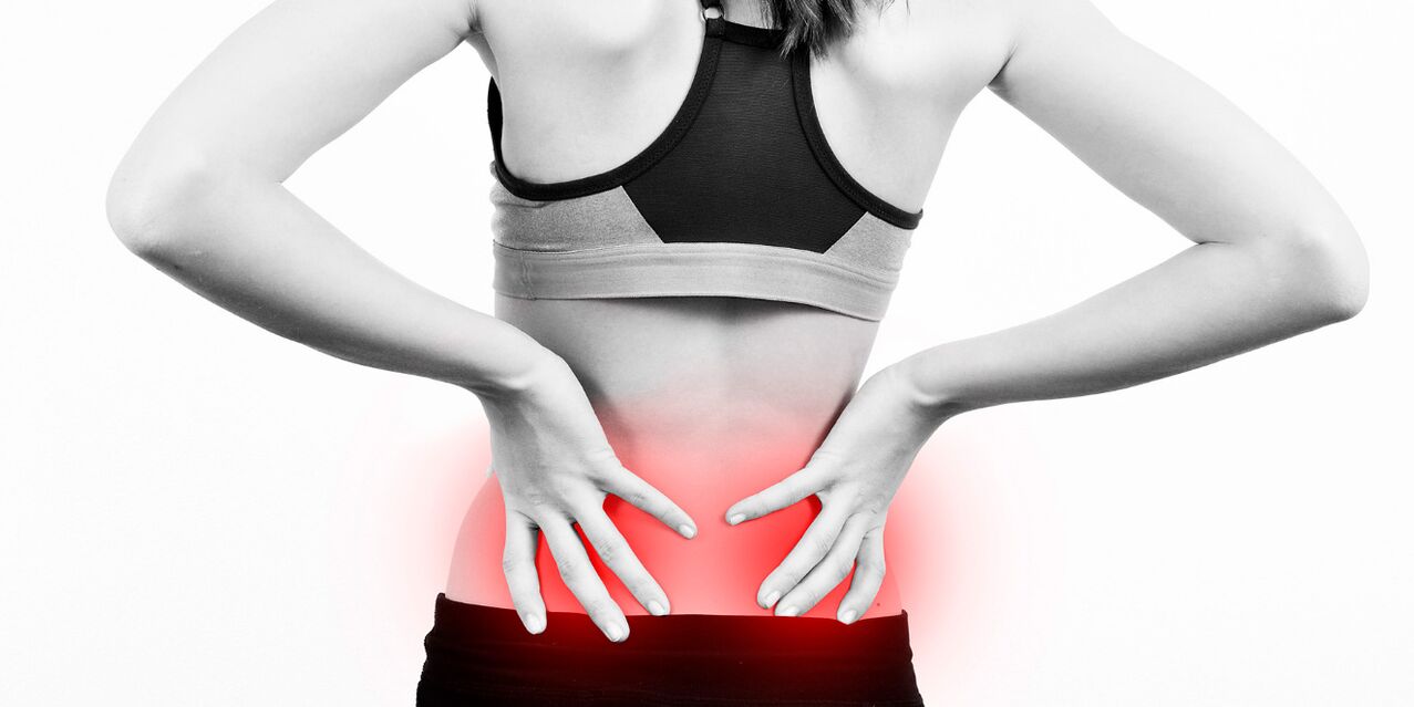 симптоми на болка в долната част на гърба